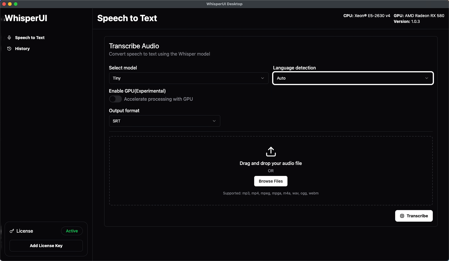 WhisperUI Desktop for Windows - Preview